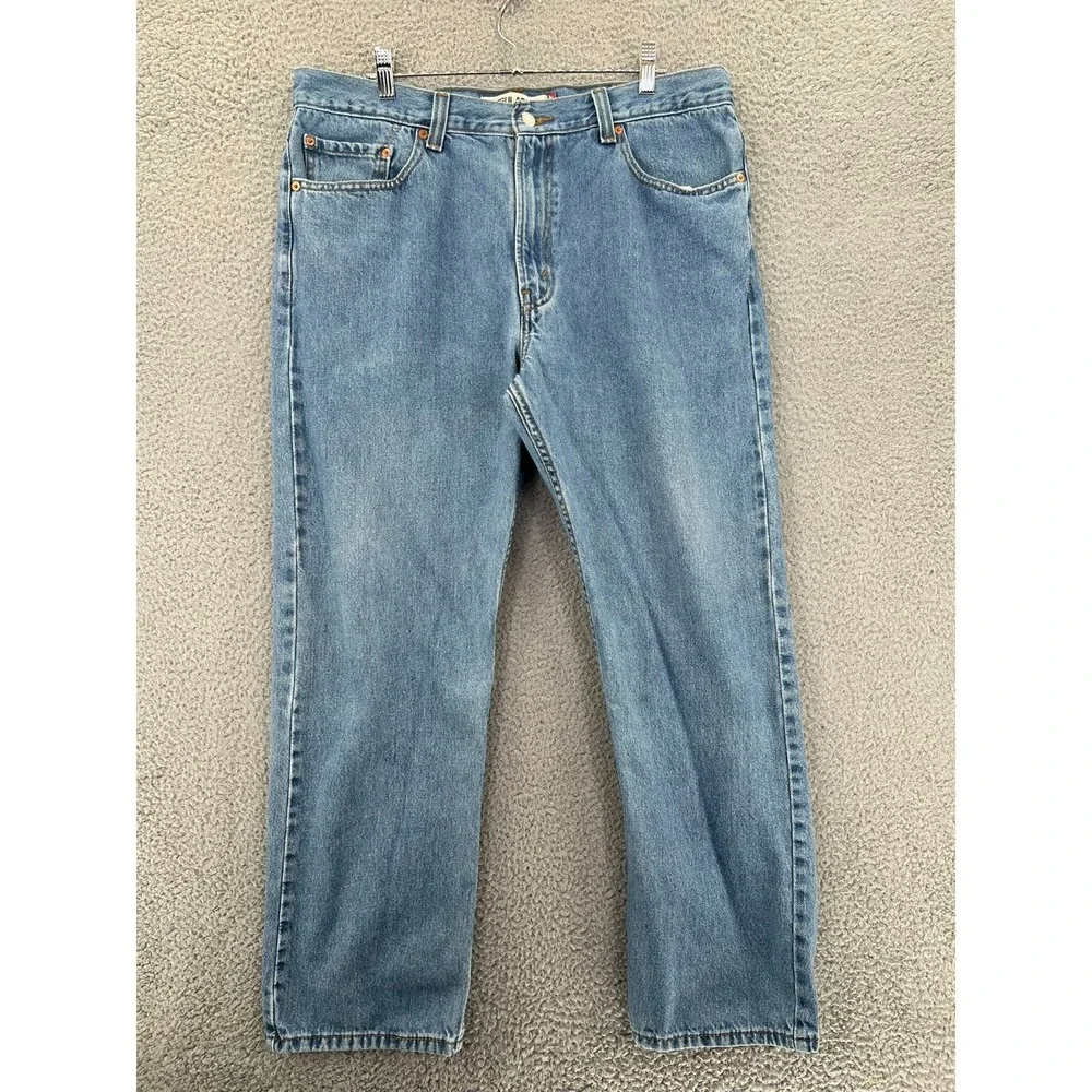 Levis 505 Jeans Mens 38X30 (36x29 Actual) Blue‎ Regular Fit Straight Leg